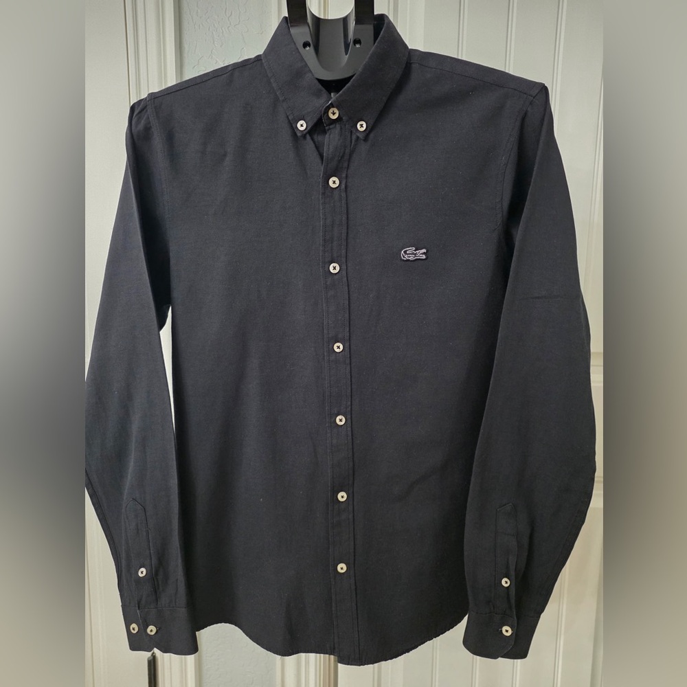 Lacoste Men's Dark Button-Down Shirt
